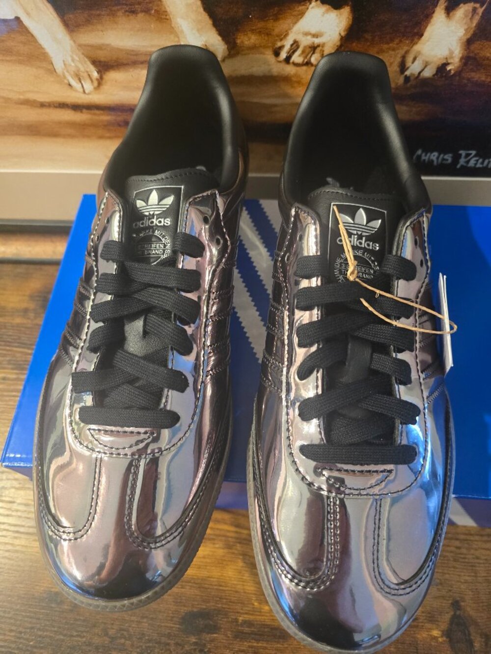 adidas Samba OG Low Top Sneakers KJ7486 'Mirror Finish' Shoes 2026 RARE Men's 10 - Picture 2 of 16